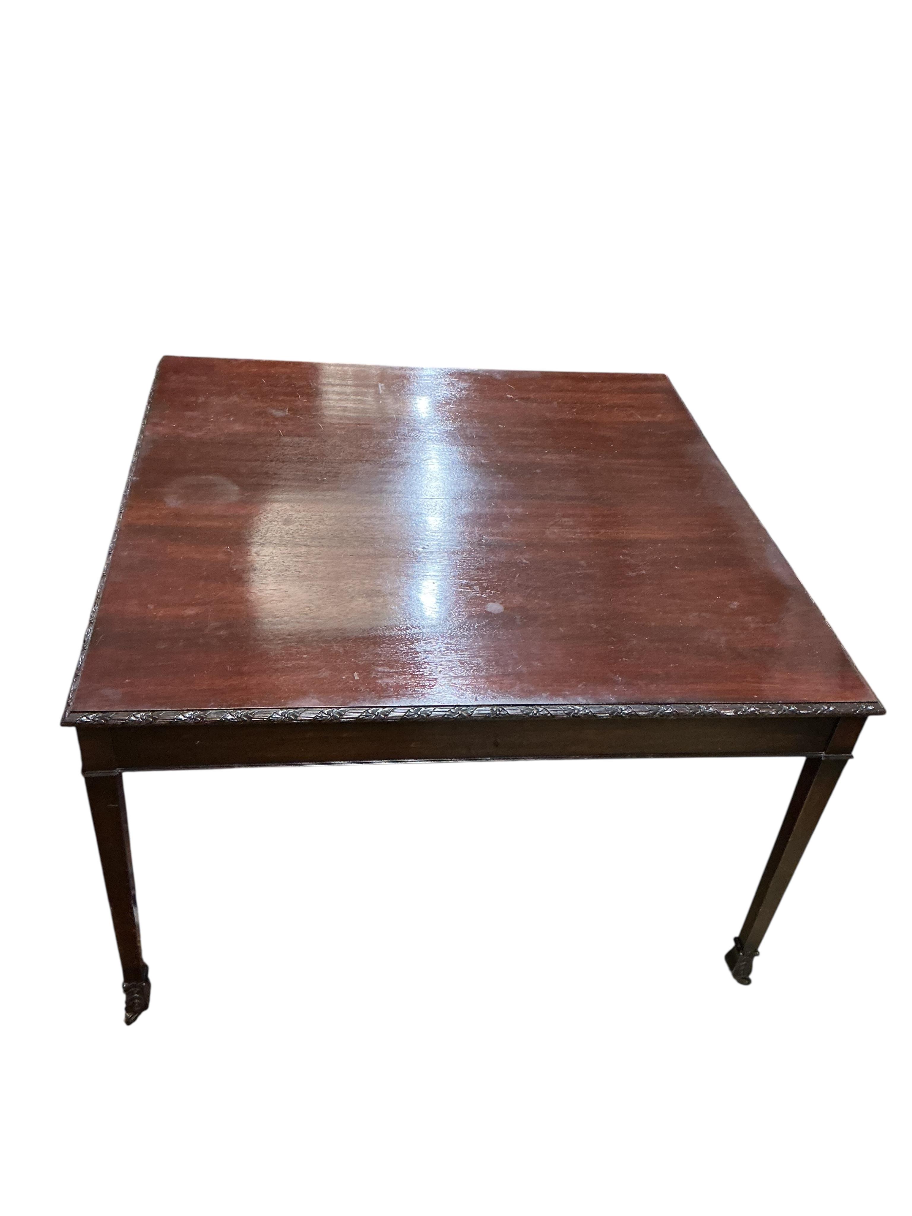 A Chippendale Revival mahogany rectangular dining table, width 120cm, depth 120cm, height 77cm